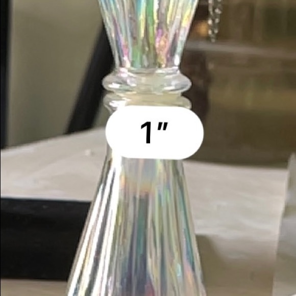 Vintage Rainbow Clear Bottle With removable rubber stopper lid. - Picture 3 of 7